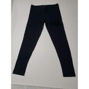David Lerner Womens Solid Black Nylon Spandex  Leggings‎ Medium